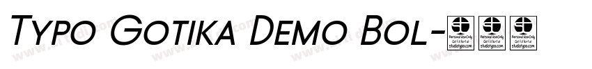 Typo Gotika Demo Bol字体转换